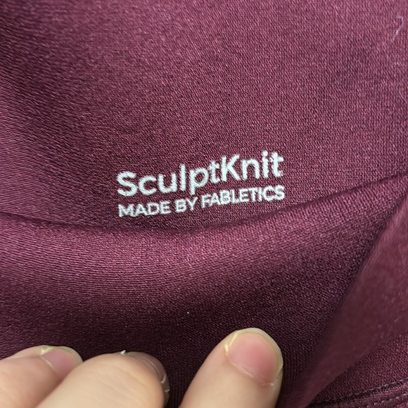 Fabletics Maroon Sculptknit Leggings - Picture 4 of 7